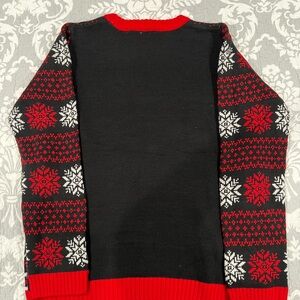 Black and Red Snowflake Sweater